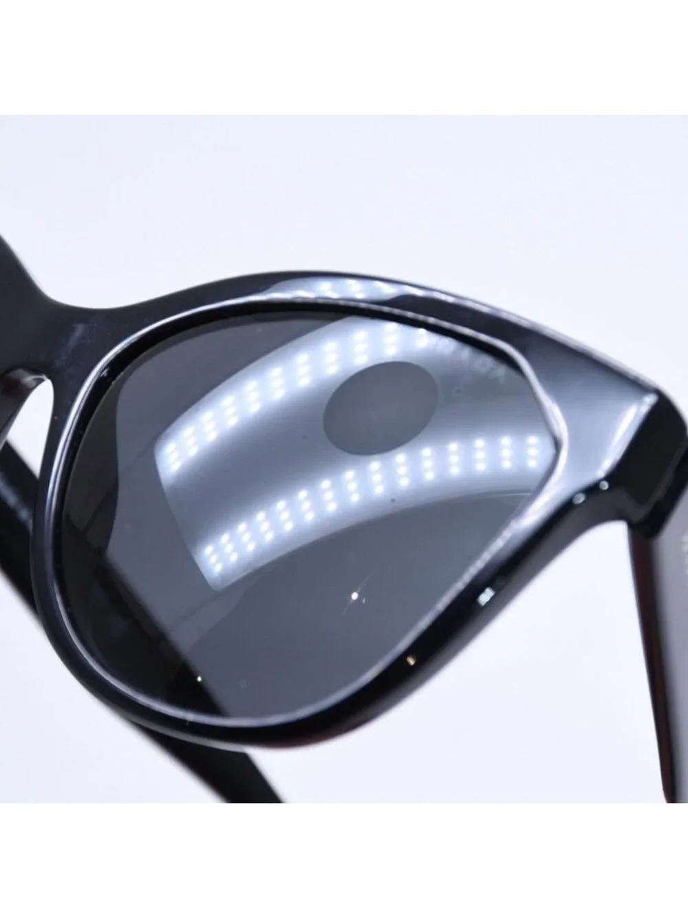 Prada Sunglasses Eyewear Cat Eye 19 Black Silver Logo
